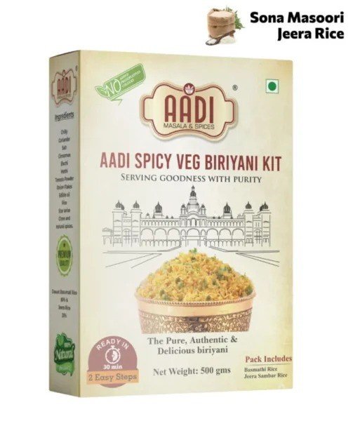 Veg Biriyani Rice Kit (Sona  Masoori + Jeera Rice)